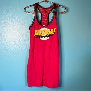 The Big Bang Theory Bazinga! lace tank top